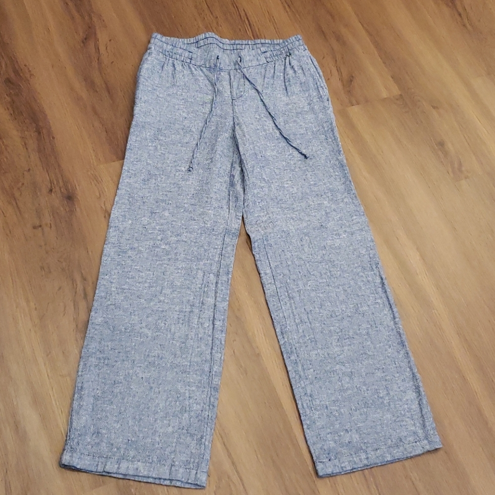 Oldnavy xs linen rayon pants blue denim color